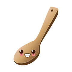 kitchen spoon utensil icon vector illustration graphi design kawaii cartoon