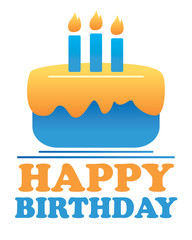 Happy Birthday Cake (Vector art)