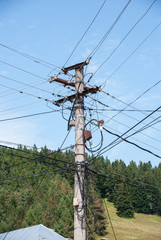 Street light with cable