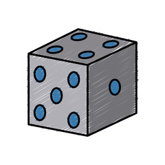 chance lucky dice icon vector illustration graphic design