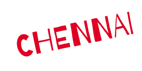 Chennai rubber stamp. Grunge design with dust scratches. Effects can be easily removed for a clean, crisp look. Color is easily changed.