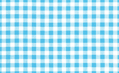 Blue picnic cloth background.