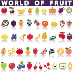 Fruits icons. Fruits icons art.