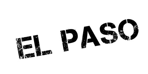 El Paso rubber stamp. Grunge design with dust scratches. Effects can be easily removed for a clean, crisp look. Color is easily changed.