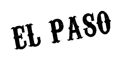 El Paso rubber stamp. Grunge design with dust scratches. Effects can be easily removed for a clean, crisp look. Color is easily changed.