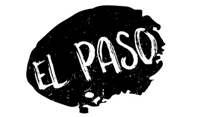 El Paso rubber stamp. Grunge design with dust scratches. Effects can be easily removed for a clean, crisp look. Color is easily changed.
