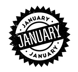 Fototapeta premium January rubber stamp. Grunge design with dust scratches. Effects can be easily removed for a clean, crisp look. Color is easily changed.