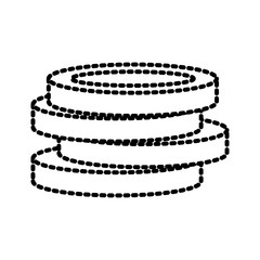 pile gold coins icon vector illustration graphic design