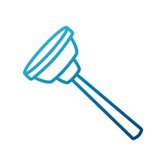 cup plunger bathroom icon vector illustration graphic design