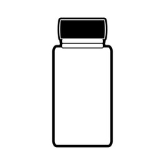 flat line  monocromatic canning jar   over white background vector illustration
