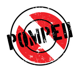 Pompeii rubber stamp. Grunge design with dust scratches. Effects can be easily removed for a clean, crisp look. Color is easily changed.