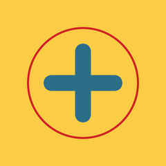 Plus icon vector