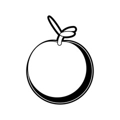 flat line uncolored orange  over white background vector illustration