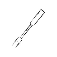 flat line  uncolored  trench   over white  background vector illustration