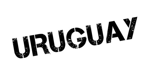 Uruguay rubber stamp. Grunge design with dust scratches. Effects can be easily removed for a clean, crisp look. Color is easily changed.