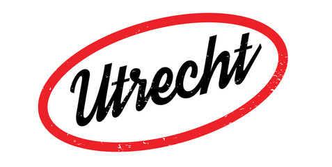 Utrecht rubber stamp. Grunge design with dust scratches. Effects can be easily removed for a clean, crisp look. Color is easily changed.