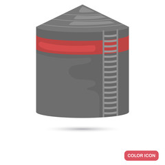 Oil storage color flat icon