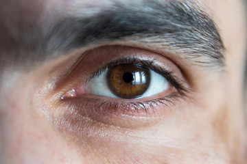 close up of a female eye