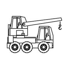 cane truck icon over white background vector illustration