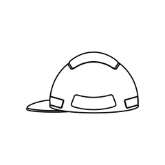 safety helmet icon over white background vector illustration