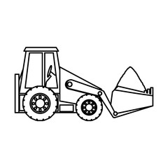 Naklejka premium backhoe icon over white background vector illustration