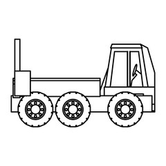 construction truck icon over white background vector illustration