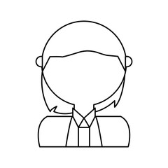 avatar businessman icon over white background vector illustration