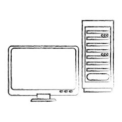 computer desktop isolated icon vector illustration design