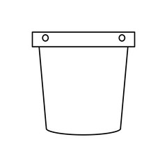 paint bucket icon over white background vector illustration