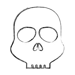 skull alert symbol icon vector illustration design