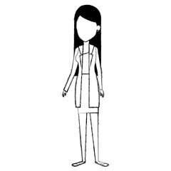 beautiful businesswoman avatar character vector illustration design