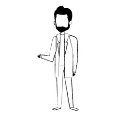 elegant businessman avatar character vector illustration design