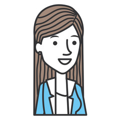 beautiful businesswoman avatar character vector illustration design
