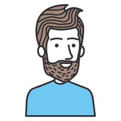 young man avatar character vector illustration design