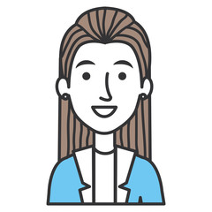 beautiful businesswoman avatar character vector illustration design