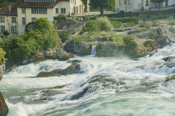 The biggest waterfall - Rhine Falls at Europe