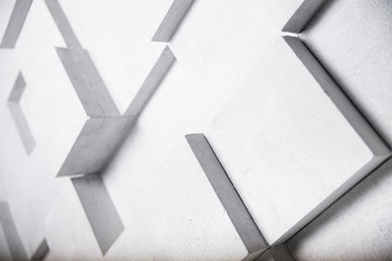 Abstract image of white cubes background.