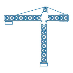 crane construction isolated icon vector illustration design
