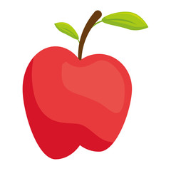 apple fresh fruit icon vector illustration design