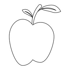 apple fresh fruit icon vector illustration design