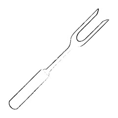 fork grill kitchen cutlery icon vector illustration design