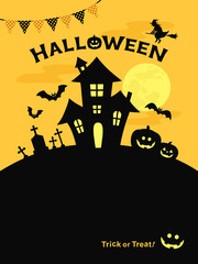 ハロウィン　シルエット　背景