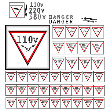 Electro sticker for electrical consumers 100v