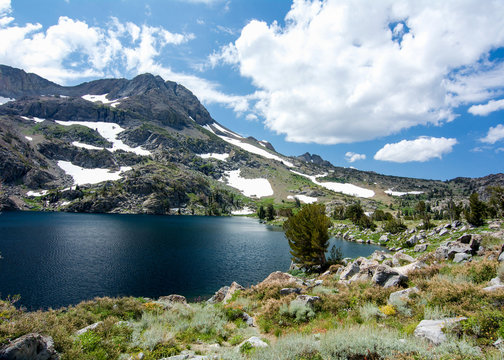Winnemucca lake viewed from the Pacific Crest Trail