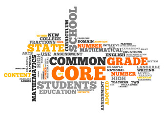 Fototapeta premium Word Cloud Common Core