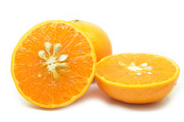 Mandarin oranges with segments
