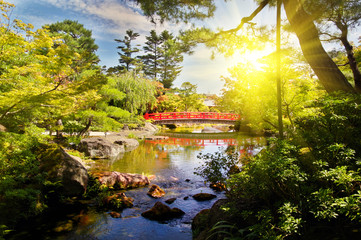 bridge in a Japanese garden