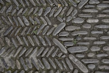 Pavement de rue &agrave; Ainsa Aragon, Espagne