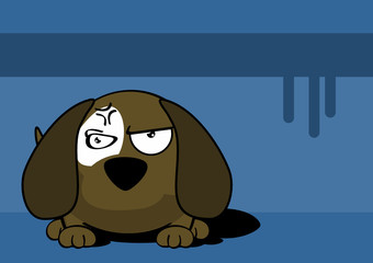 cute baby ball puppy cartoon expression background in vector format 