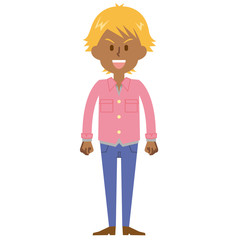 15シリーズ_ガン黒ギャル男_笑顔